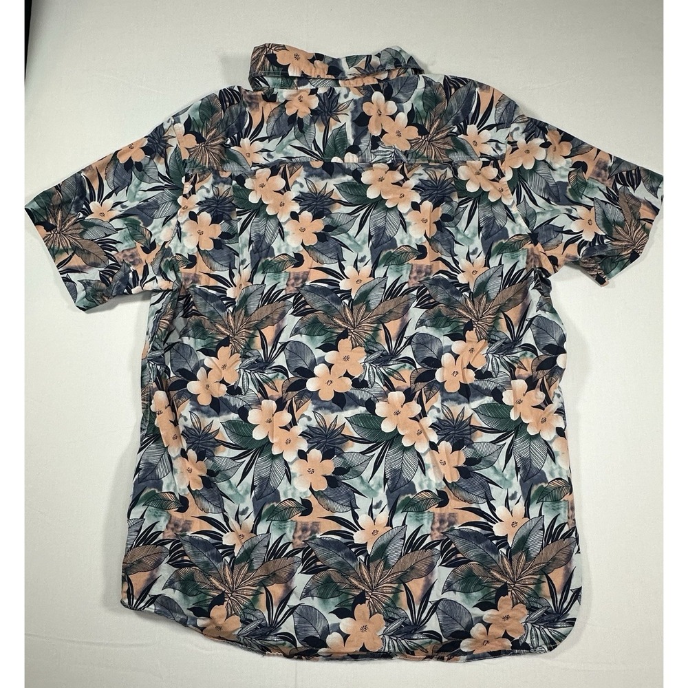 Hurley Shirt Men's L Multicolor Floral Hawaiian Button Up Short Sleeve Tropical - Picture 2 of 7